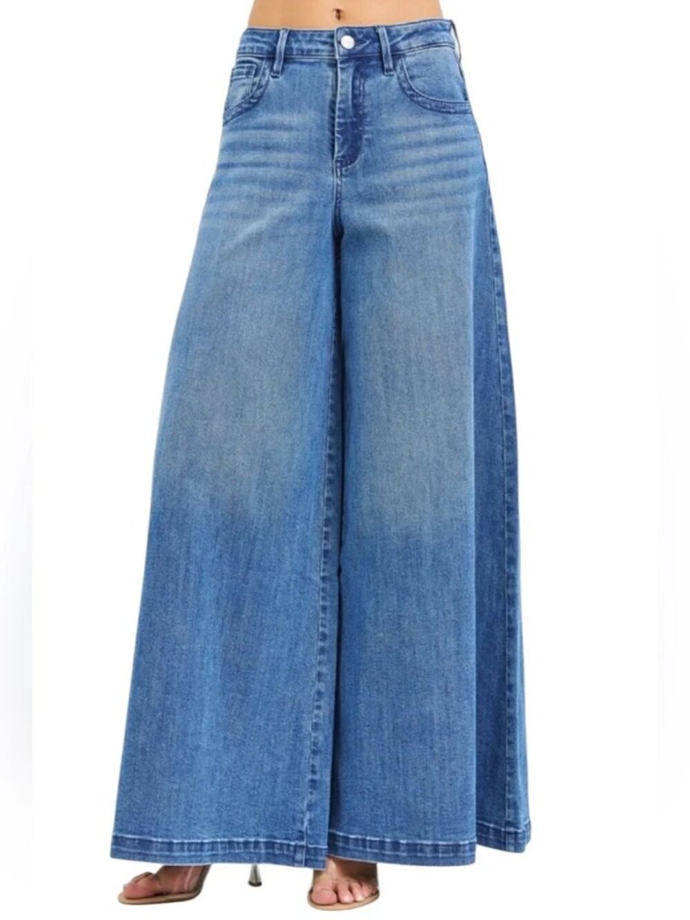 RISEN Women’s Slouchy Palazzo Blue Jean NEW
